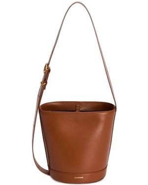 Jil Sander Borsa A Secchiello Cannolo - Marrone