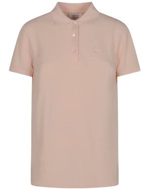 Maison Kitsuné Logo-Embroidered Polo Shirt - Pink