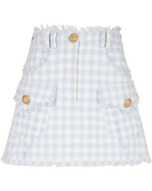 Balmain Mini Skirt - Blue