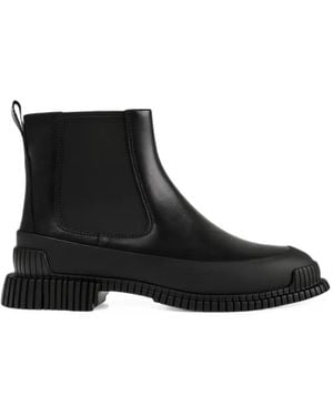 Camper Pix Leather Chelsea Ankle Boots - Black