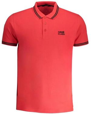 Roberto Cavalli Logo-Embroidered Cotton Polo Shirt