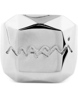 Marni Patterned Signet Ring - Gray