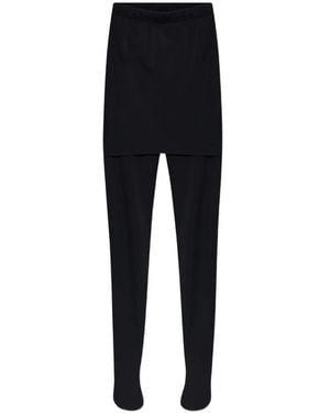 Vetements Logo-Embroidered Leggings - Black