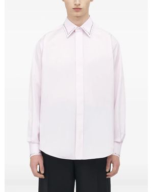 McQueen Embellished-Collar Cotton Shirt - White