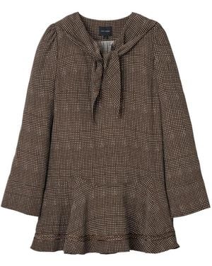 Marc Jacobs Sailor Longsleeve Dress - Brown