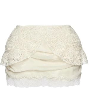 Magda Butrym Crochet Lace-Trim Mini Skirt - White