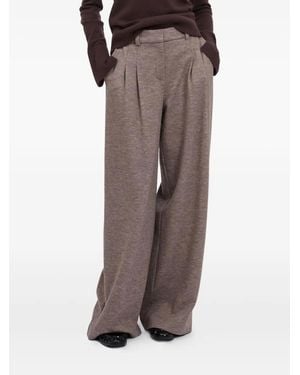 Jonathan Simkhai Pleat-Detail Pants - Brown