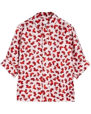 Jil Sander Hemd Mit Blumen-Print - Rot