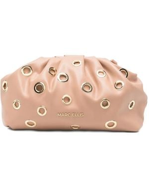 Marc Ellis Daphne Stud-Embellished Clutch Bag - Pink