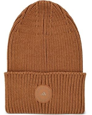 adidas By Stella McCartney Logo-Patch Beanie - Brown