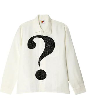 Sky High Farm Camicia Con Punto Interrogativo - Bianco