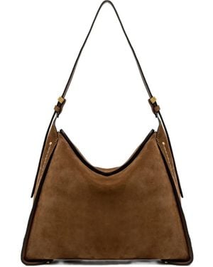 Gianni Chiarini Penelope Suede Shoulder Bag - Brown