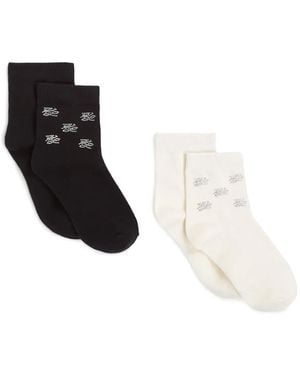 Karl Lagerfeld K/Autograph Socks (Set Of Two) - Black