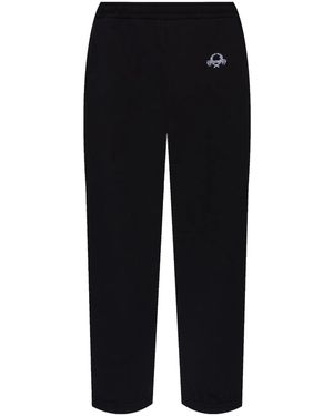 Moschino Logo-Embroidered Trousers - Black