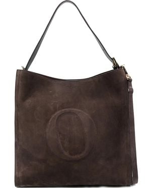 Orciani Suede Shoulder Bag - Brown