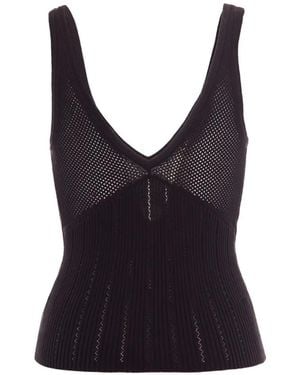 Sessun V-Neck Knitted Top - Blue