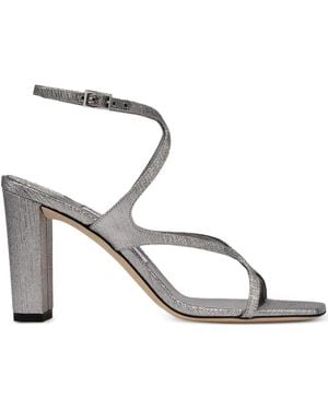 Jimmy Choo 85Mm Azie Sandals - Metallic