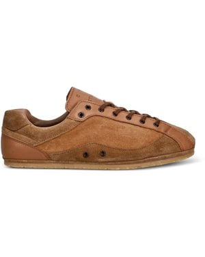 COPENHAGEN Suede Leather-Panelled Trainers - Brown