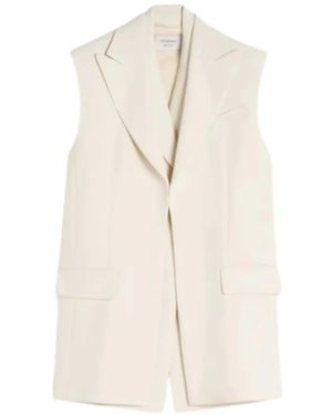 Sportmax Sleeveless Tailored Gilet - White