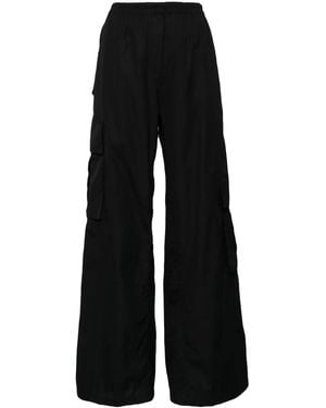 N°21 High-Waisted Cotton Cargo Pants - Black