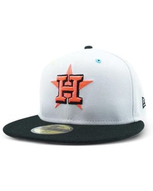 KTZ 59Fifty Houston Astros Logo-Embroidered Cap - White