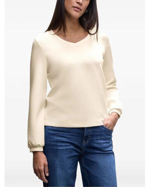 Street One V-Neck Long-Sleeve Blouse - Blue