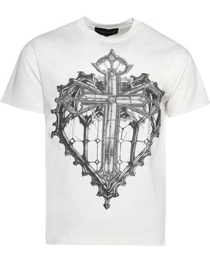 Who Decides War Sacred Heart T-Shirt - White