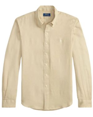 Polo Ralph Lauren Camisa Con Logo Bordado Y Botones - Blanco
