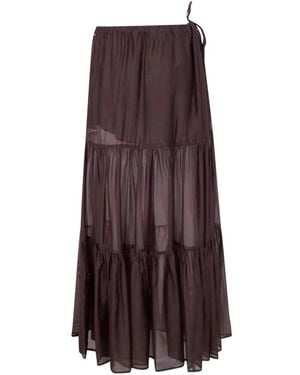 Twinset Falda Con Capas Escalonadas Y Volantes - Morado