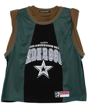 ANDERSSON BELL Layered Rool Up T-Shirt - Green