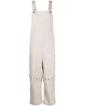 WEINSANTO Convertible Studded Wide-Leg Overalls - White