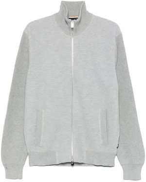 BOSS Cable-Knit Cardigan - Grey