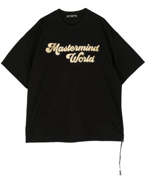 MASTERMIND WORLD Glitter Skull Cotton T-Shirt - Black