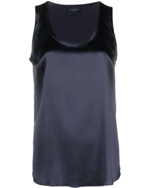 Brunello Cucinelli Sleeveless Silk Blouse - Black