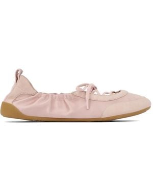 Chloé Lace-Up Ballet Flats - Pink