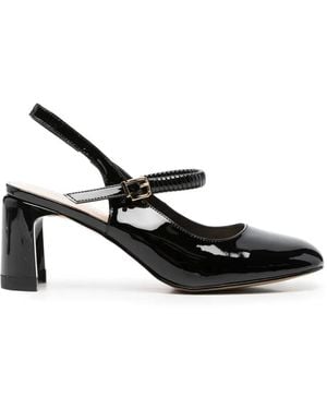 Linda Baumann Patent Slingback Court Shoes - White