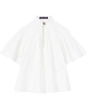 Proenza Schouler Pintuck-Detail Flared Blouse - White