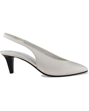 Loro Piana Elastic-Strap Pointed Pumps - White