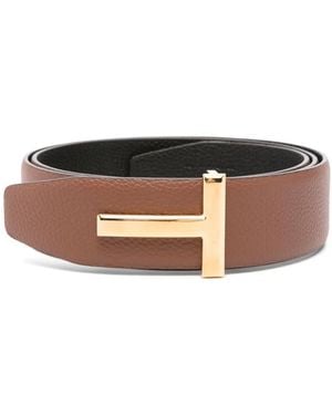 Tom Ford Cinturón reversible de piel - Marrón