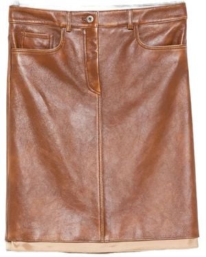 Miu Miu Midirock Aus Leder - Braun