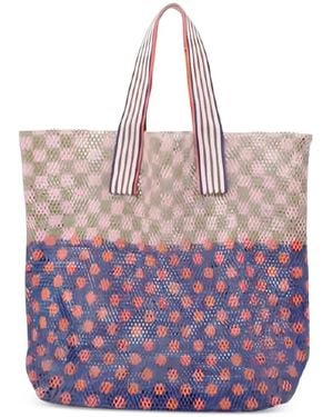 Epice Kanpur Geometric Mesh Tote Bag - Pink