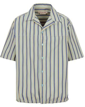 Marni Striped Drawstring Shirt - Grey