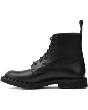Tricker's Leather Biker Boots - Black