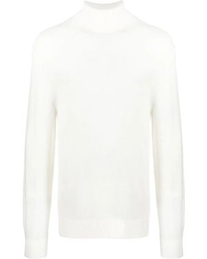 Jil Sander Roll Neck Knitted Jumper - White
