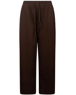 Weekend by Maxmara Drawstring Straight Trousers - Brown