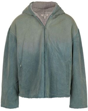 adidas gazelle silver green womens Yeezy Season 3 Zip Up Hoodie In Onyx Dark