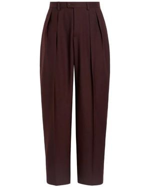 Dolce & Gabbana Wool Gabardine Trousers - Purple