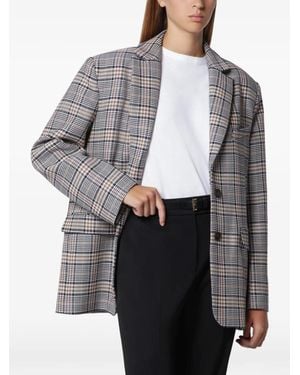 Anine Bing Quinn Blazer Mit Karomuster - Grau