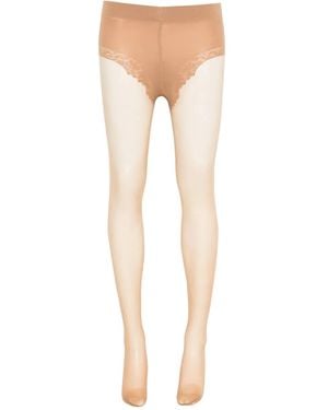 FALKE Lace-Trimmed Tights - Natural