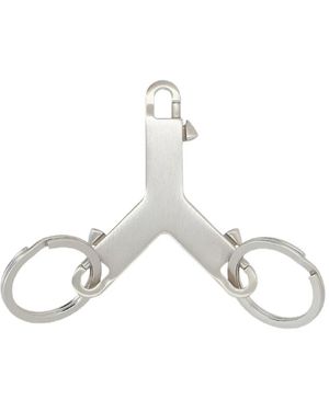 Rick Owens Double-Ring Keychain - White